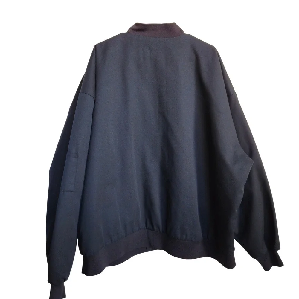 Red Kap Bomber Mechanic Jacket Mens 5XL-RG Black Quilted Full Zip Workwear EUC